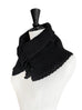 SPECIAL! Black Crochet-Trimmed Ruffle A-lined Neck Warmer