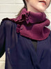 Surprise Sale! Mulberry Crochet-Trimmed Ruffle A-lined Neck Warmer