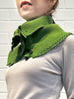 Surprise Sale! Green Crochet-Trimmed Ruffle A-lined Neck Warmer