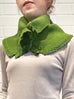 Surprise Sale! Green Crochet-Trimmed Ruffle A-lined Neck Warmer
