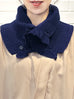 SPECIAL! Navy Crochet-Trimmed Ruffle A-lined Neck Warmer