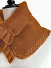 Surprise Sale! Caramel Crochet-Trimmed Ruffle A-lined Neck Warmer