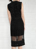 Black Lace Sultry Slim Fit Knee-Length Dress