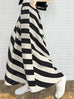 Mono Striped Lustrous Thai Silk Palazzo Pants