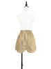 Embroidered Daisy Contrast Stitch Patch Pocket A-line Shorts