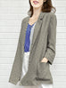 Last Chance! Taupe Open front Relaxed Fit Printed Dot Blazer