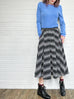 New Colour! Mono Textured Knitted Pattern Flowy Round Skirt