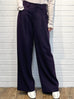 Last Chance! Sparkle Purple Pleated Pocket Detail Wide Leg Trousers