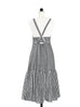 Surprise Sale! Mono Striped Lace Halter Neck Cross-back Maxi Dress