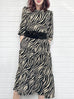 Zebra Chic 2-in-1 Mid-Length Tiered Flowy Dress