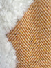 Toffee Removable Furry Collar Herringbone Woollen Cocoon Coat