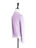 Cashmere Sale! Lilac Pink Frill Neck Double Stitch Cashmere Sweater
