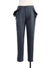 SPECIAL! Charcoal Ruffle Pocket Scallop Side Trim Trousers
