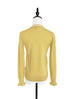 Surprise Sale! Dull Yellow Scallop Collar Contrast Trim Cashmere Wool Blend Sweater