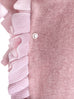 Tonal Pink Pleated Frills Wool & Cashmere Ruana - Scarf