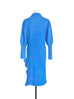 Surprise Sale! Blue Wool & Cashmere Ruffle Slit Longline Cardigan