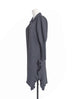 Surprise Sale! Grey Wool & Cashmere Ruffle Slit Longline Cardigan