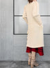 Surprise Sale! Ivory Wool & Cashmere Ruffle Slit Longline Cardigan