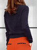 Surprise Sale! Purplish Grey Mixed Stitches Cotton Blend Crop Sweater