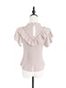 Surprise Sale! Pink Mix Stitches Ruffle Sleeveless Knit Top