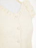 Surprise Sale! Ivory Tiered Ruffle Shoulder Pointelle Cardigan