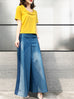Surprise Sale! Yellow Pleated Ruffle Collar Short Sleeves Cotton Blend Tee
