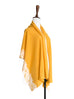 Surprise Sale! Mango Yellow Embroidery Lace Trims Pure Luxe Cashmere Wrap