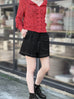 Surprise Sale! Red Scallop Trim 2-Way Crochet Cardigan Top
