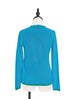 Blue/ Green Contrast Scalloped Cashmere Woollen Jumper
