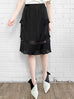 Surprise Sale! Black Sparkle Tiered Ruffle Dotty Trim Lace Skirt