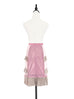 Surprise Sale! Pinky Sparkle Tiered Ruffle Dotty Trim Lace Skirt