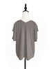 Last Chance! Grey Ruffle Off the Shoulder Cotton Blend Tee