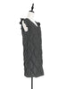 Surprise Sale! Dark Grey Frill Shoulder Longline Quilted Down Vest