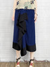 Surprise Sale! Electric Blue Asymmetric Drape Sarong Midi Skirt