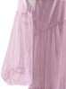 Pinky Balloon Sleeve Tiered Ruffle Tulle Maxi Dress