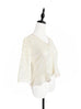 SPECIAL! Ivory-White Floral Lace Cropped Peplum Blouse