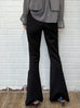 New Colour! Classic Black Flare Leg Pull On Button Pants
