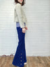 New Colour! French Blue Flare Leg Pull On Button Pants