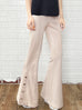New Colour! Peach Pink Flare Leg Pull On Button Pants