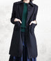 Further Sale! Simply Black Straight Line Classic Wool Coat