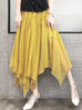 Surprise Sale! Muddy Yellow Handkerchief Hem Chiffon Lightweight Skirt