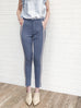 SPECIAL! Grey Side Ribbed Trims Skinny Trousers