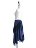 Final Sale! Navy Ruffled Asymmetrical Lace Patch Skirt