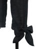 Final Sale! Black Tie Bow Detail Stretch Ankle Trousers