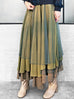 Last Chance! Layer Textured Army Green Tulle Maxi Skirt
