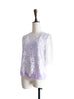 Further Sale! Lavenda Floral Lace Cape Back Blouse