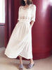 Last Chance! White Knitted Lace Batwing Dress