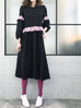 Further Sale! Textured Knit Blousy Sleeves Ruffle Dress