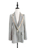 Surprise Sale! Classic Plaid Woollen Silk Blended Tailored Jacket