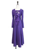 Final Sale! Violet Purple Tie-Back Cotton Blend Maxi Dress